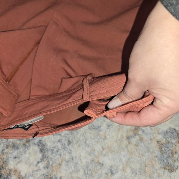 Fashion Nova Pants Womens Large Pink Ponte Flare Bell Bottom Lined Hook Eye - Picture 8 of 12